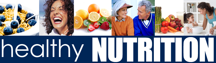 image montage of healthy food and healthy people over healthy nutrition banner