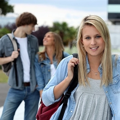 Three high school students.
