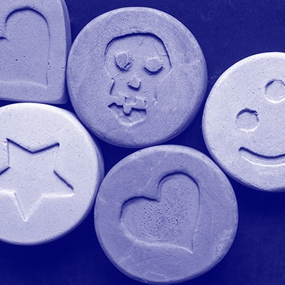 stylized graphic of MDMA.