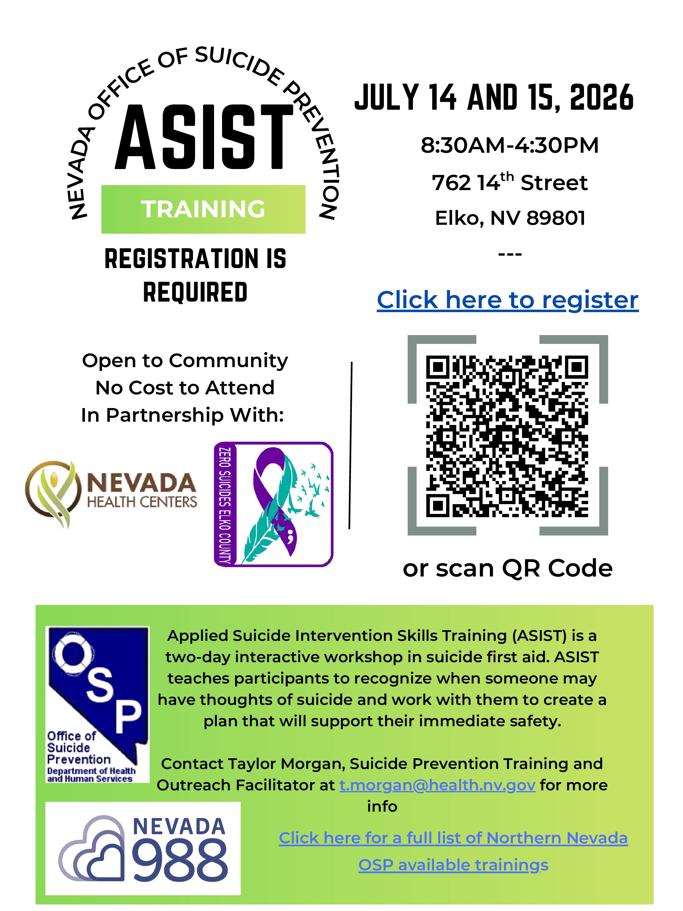 ASIST Suicide Intervention Training